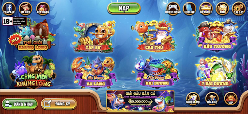 Bắn cá tại nhà cái có nhiều thể loại, cấp độ dành cho game thủ khác nhau