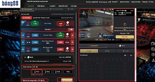 Sảnh cá cược E-sports Bong88 uy tín, nhiều ưu điểm vượt trội